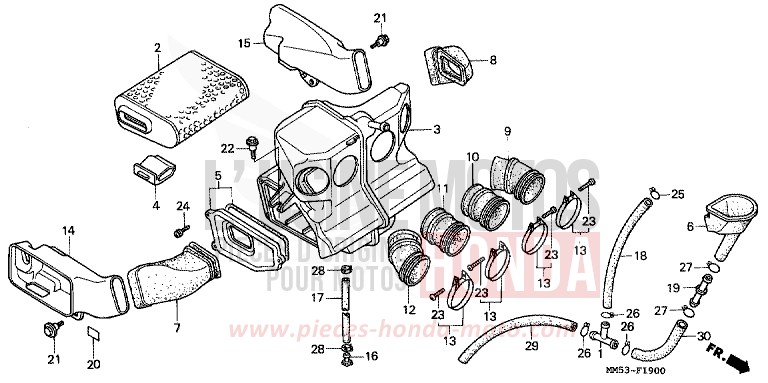 LUFTFILTER (CBR1000FH/FJ/FM) von CB1300 Super Bold'or ABS GRANITE BLUE METALLIC-U (PB184K) von 1988